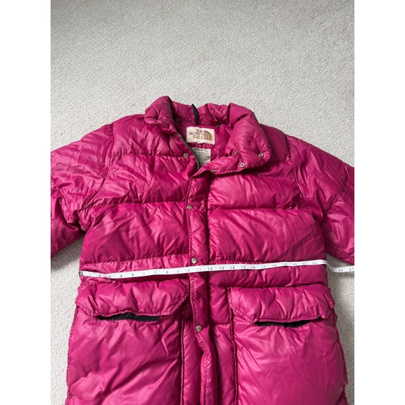 The North Face Vintage Brown Label Down Puffer Jacket Magenta XL - Picture 10 of 10